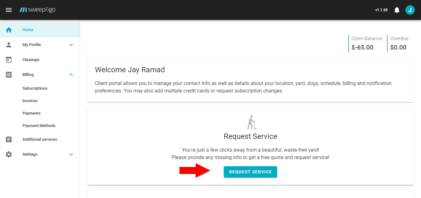 Send-service-request