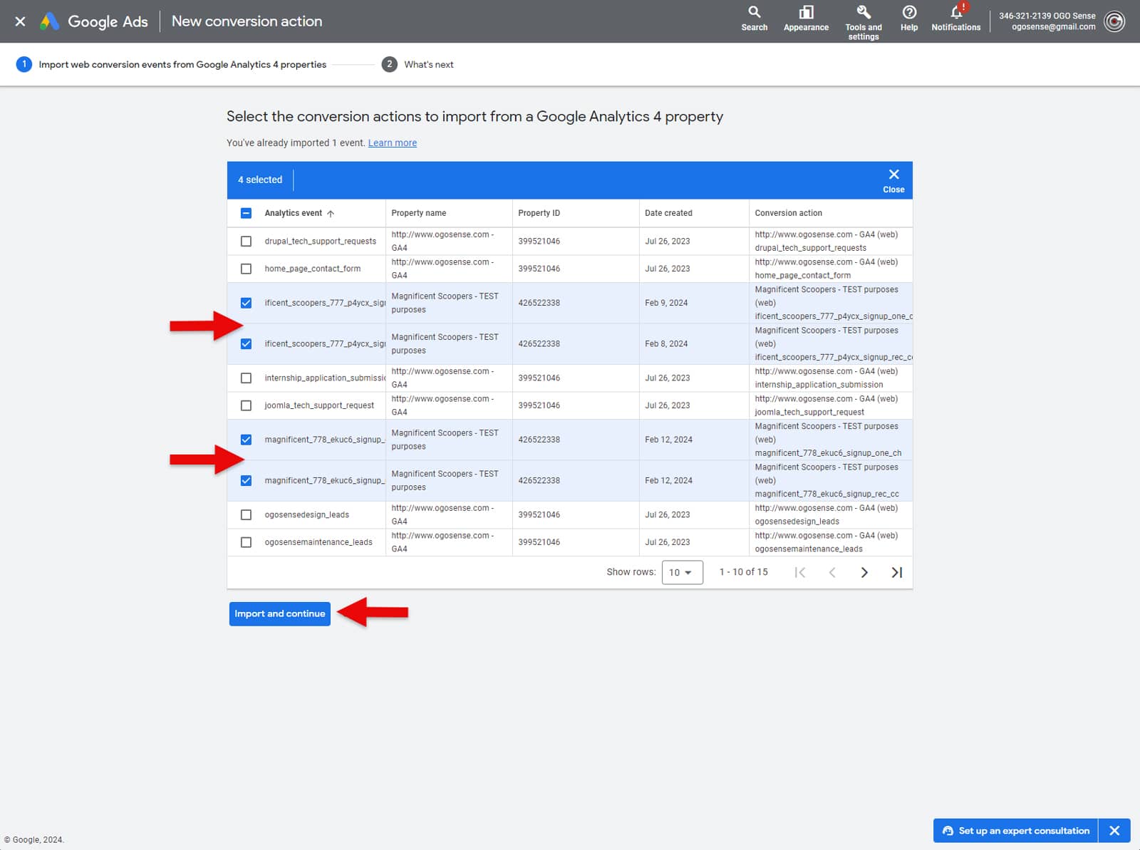 Selecting-new-conversion-actions