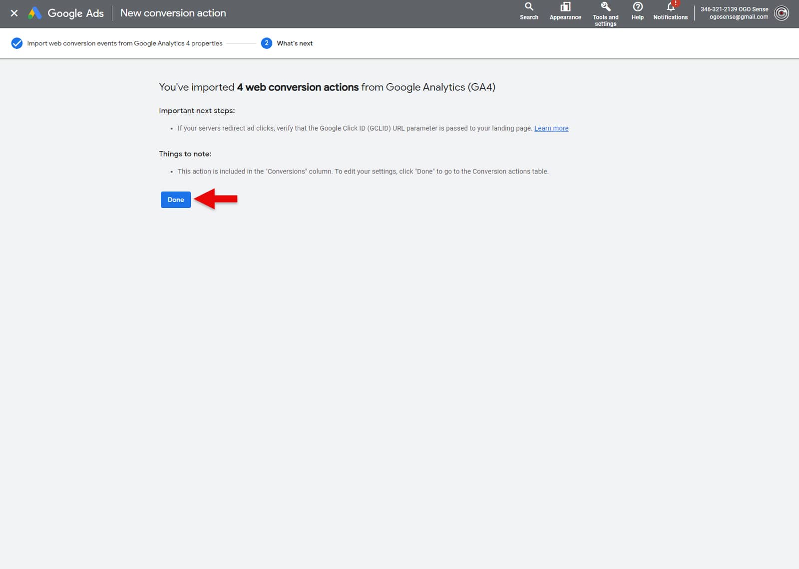 Successfully-imported-conversions